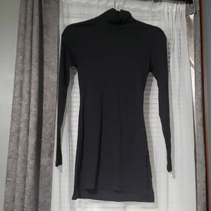 Black turtle neck dress